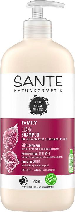 Immagine prodotto Sante Famiglia Shine Shampoo organico con foglie di betulla e proteine vegetali (250 ml, Shampoo liquido)