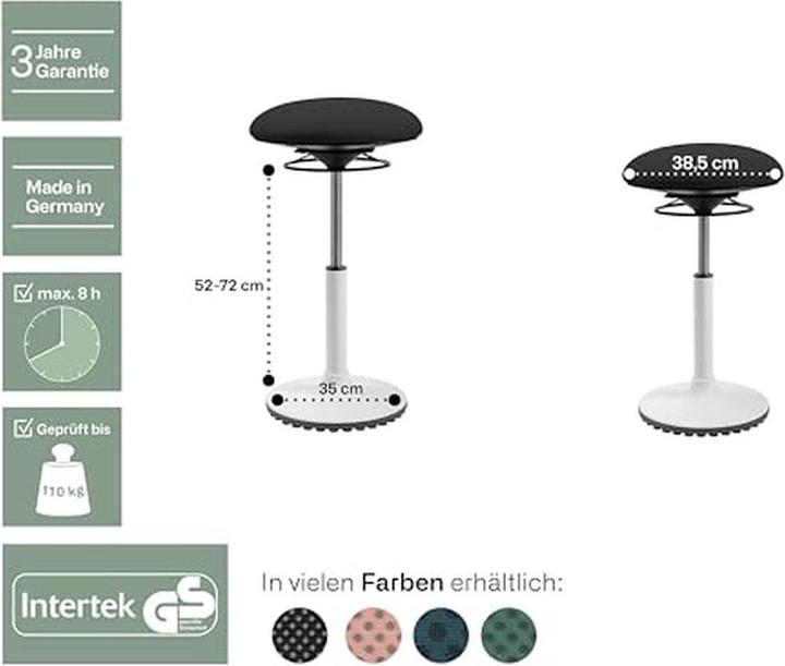 Produktbild Topstar Hocker BBT Coach, Mint, Material: Thermoplastisches (52 - 72 cm)