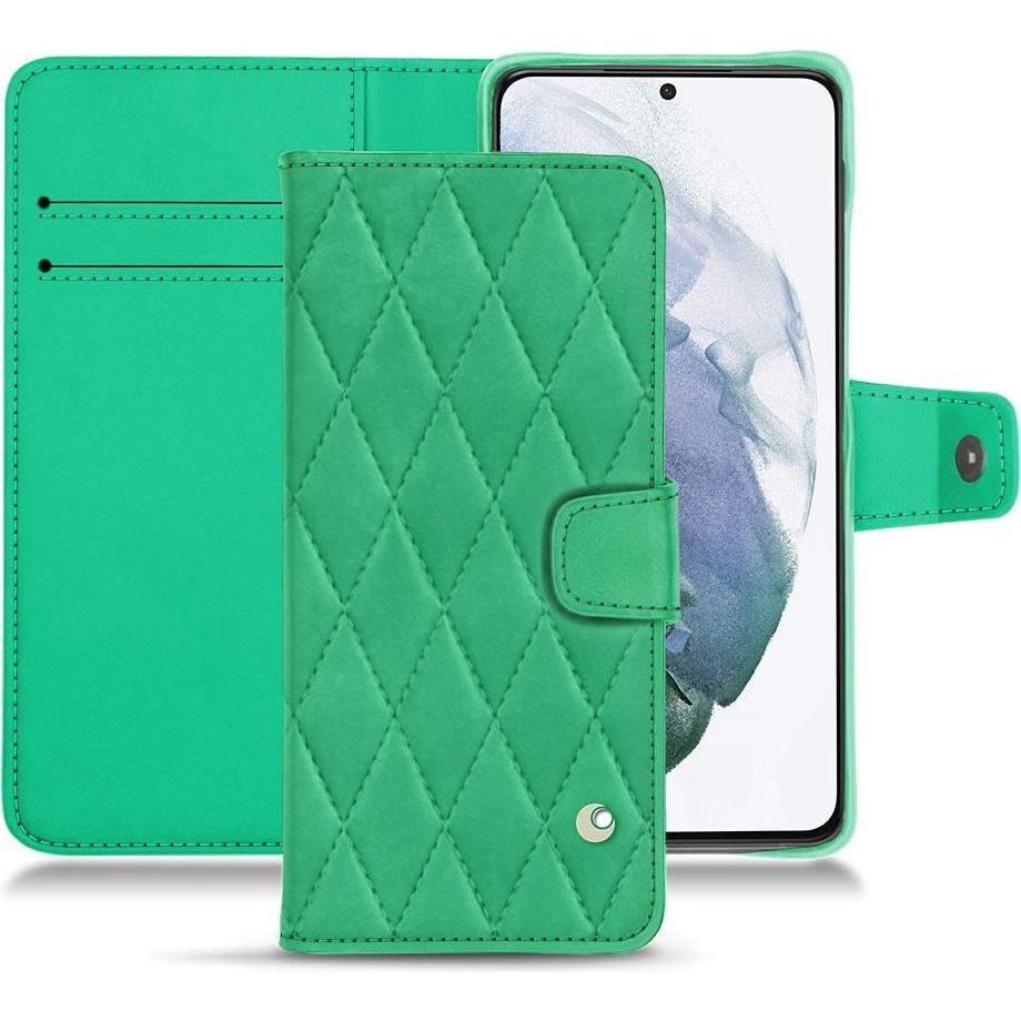 Noreve Lederschutzhülle Wallet (Samsung Galaxy S21+), Smartphone Hülle, Grün