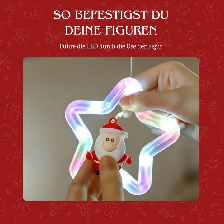 Produktbild Hermex LED Weihnachtslichterkette 3m Sternen-Lichtervorhang Sternlichterkette (3 m)