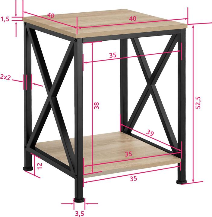 Image du produit tectake Table d’appoint Carlton