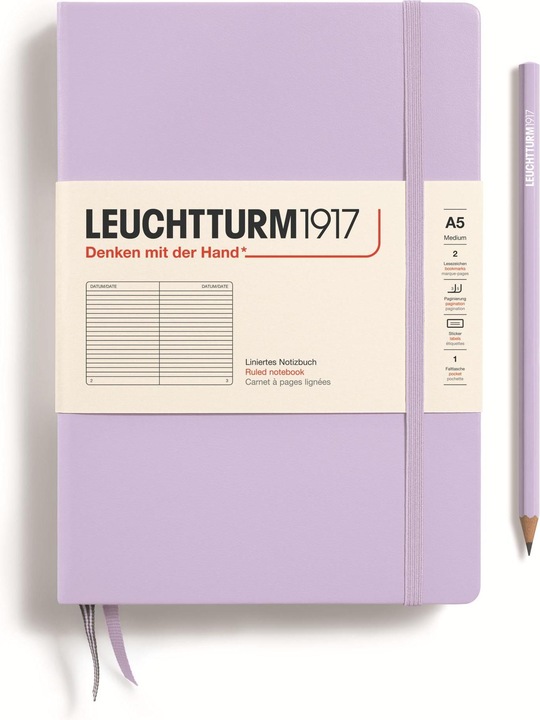 Image du produit Leuchtturm1917 Carnet de notes (A5, À rayures, Couverture rigide)