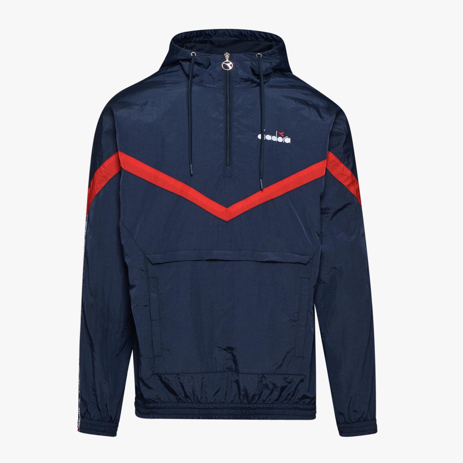 Diadora, Herren, Jacke, kapuzenjacke mit 1/2 reissverchlu offide (S), Blau, S