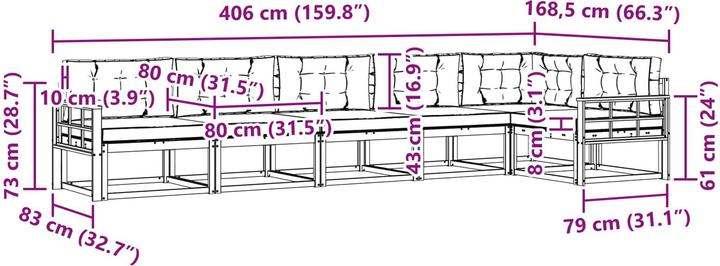 Produktbild vidaXL Outdoor-Sofa
