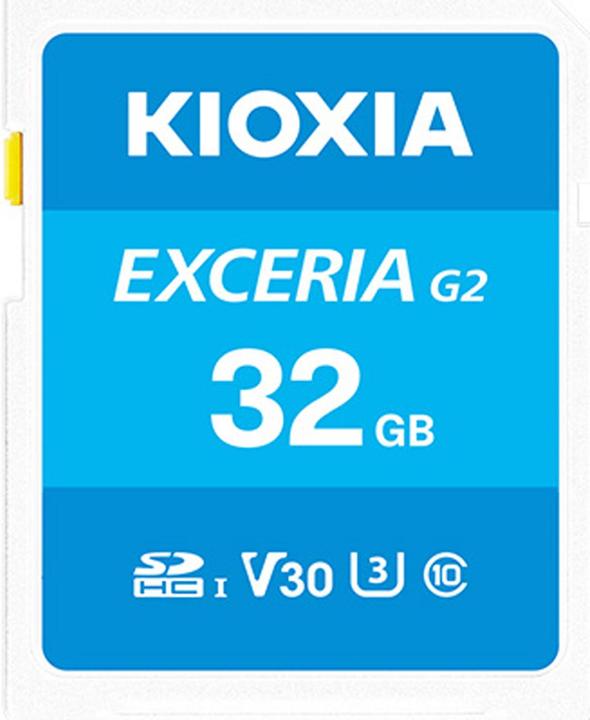 Productafbeelding Kioxia Exceria G2 SD-kaart 32 GB (32 GB, SDHC, U3, UHS-I)