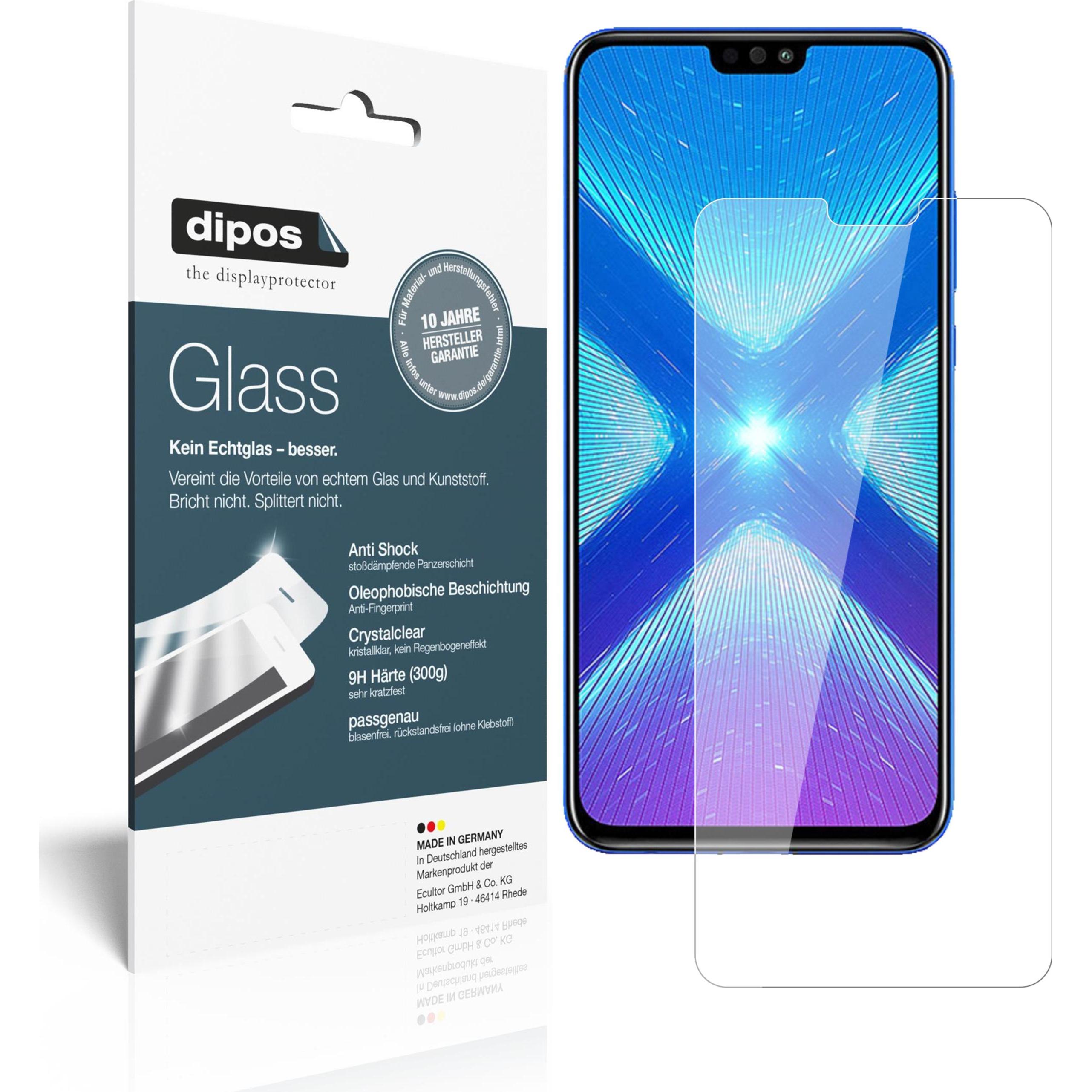 Dipos Displayschutz Anti-Shock (2 Stück, Honor View 10 Lite), Smartphone Schutzfolie, Transparent