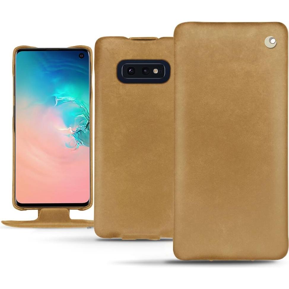 Thumbnail - Noreve Lederschutzhülle vertikal (Samsung Galaxy S10e), Smartphone Hülle, Braun