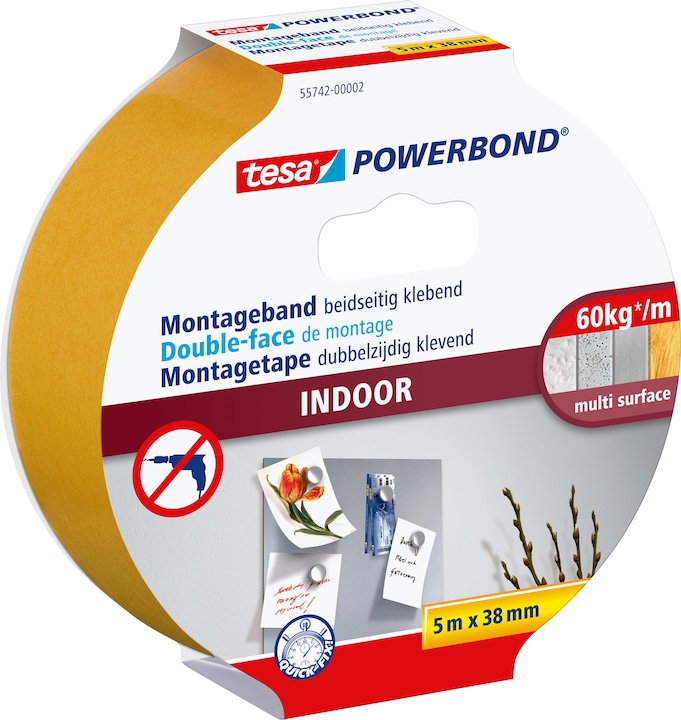 Produktbild tesa Powerbond INDOOR doppelseitiges Montageband (38 mm)