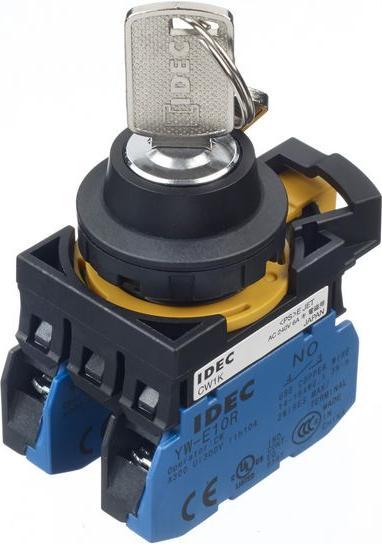 Produktbild Idec Switch Key Rnd blk 2pos 22mm flsh mnt