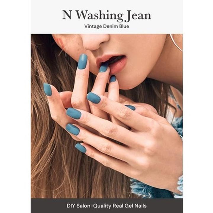 Produktbild Ohora Semi Cured Gel Nail Strips Funktioniert mit jeder Nagellampe Salon-Qualität Langlebig Einfach (Kunstnägel, N Waschjeans)