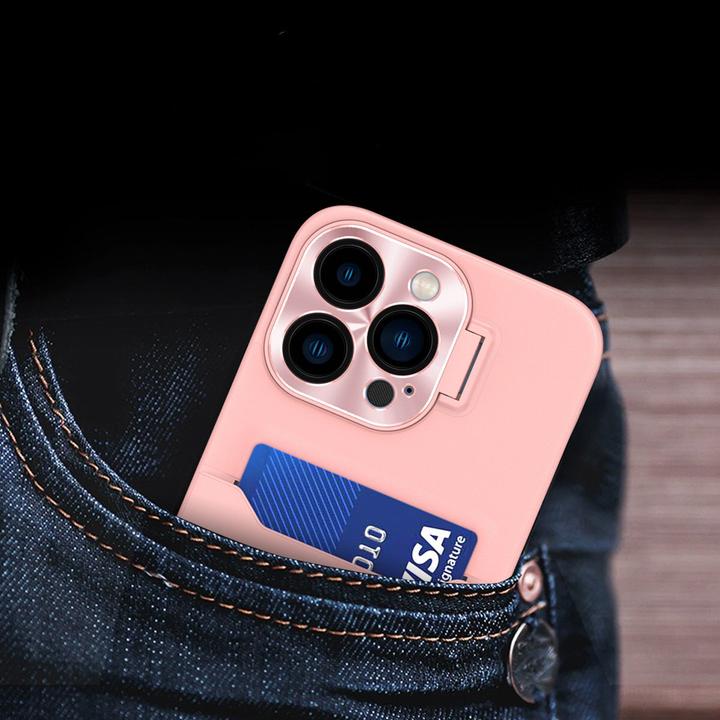 Produktbild Hurtel Leder Stand Case für Samsung Galaxy S23+ Card Wallet Cover mit Ständer Pink (Samsung Galaxy S23+)