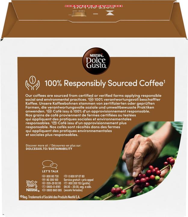 Produktbild Nescafé Dolce Gusto Café au lait Decaffeinato (16 x Port.)