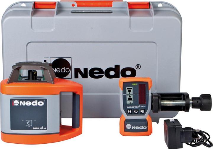 Magni Nedo SIRIUS 1 H selbstnivellierender Rotationslaser Baulaser Nivellierlaser Laser mit ACCEPTOR 2 Dig