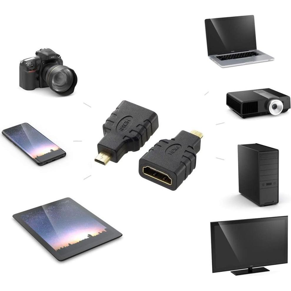 Thumbnail - Techly Adapter HDMI auf (Micro HDMI, 1.20 cm), Data + Video Adapter, Schwarz