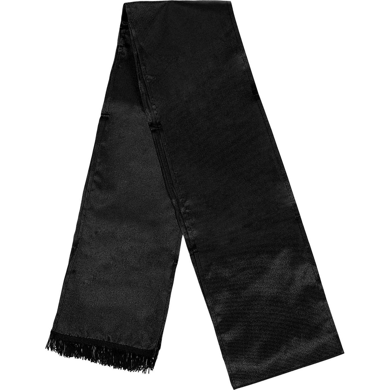 Metamorph Schwarze Satinschärpe
