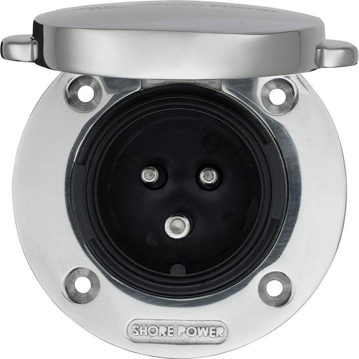 Actual product image Victron Energy Victron 32A Stainless Steel Built-in Socket Shore Power Boat Motorhome Yacht
