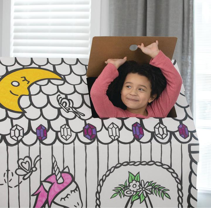 Image du produit Fellowes Spielhaus BANKERS BOX 1232401 Einhorn 121x97x81cm