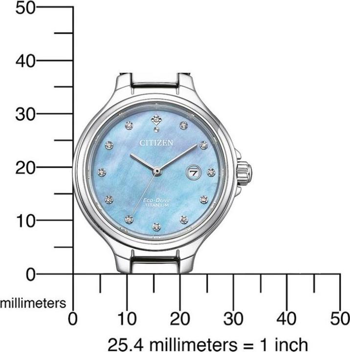 Actual product image Citizen EW2680-84N Eco-Drive Titanium Ladies 31mm 10ATM (Analogue wristwatch, 31 mm)