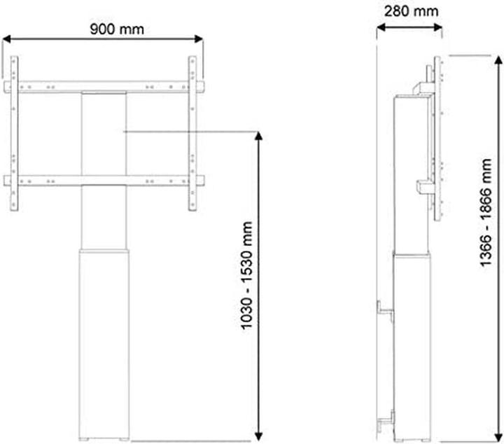 Image du produit Neomounts PLASMA-W2250BLACK (Universel, 100", 130 kg)