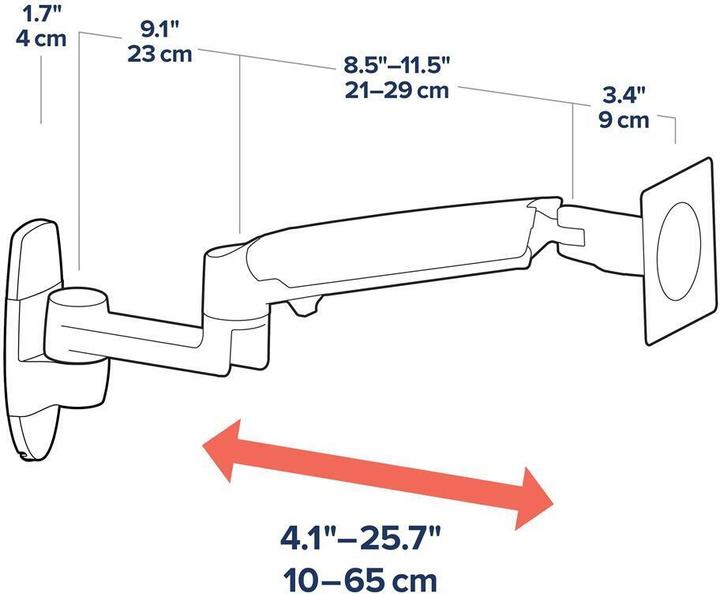 Produktbild Ergotron LX Monitor Arm mit patentierter CF-Technologie (Wand, 32", 9.10 kg)