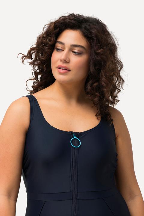 Produktbild Ulla Popken Badeanzug, langes Bein, ohne Softcups, Zipper (50)