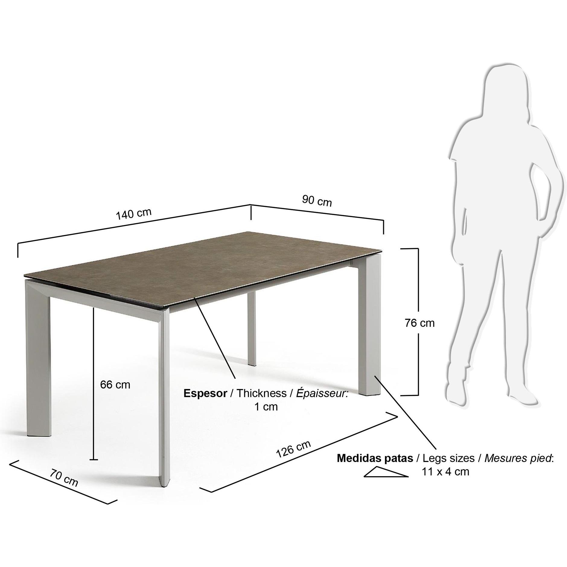 Thumbnail - Kave Home, Esstisch, Axis (90 x 140 cm)