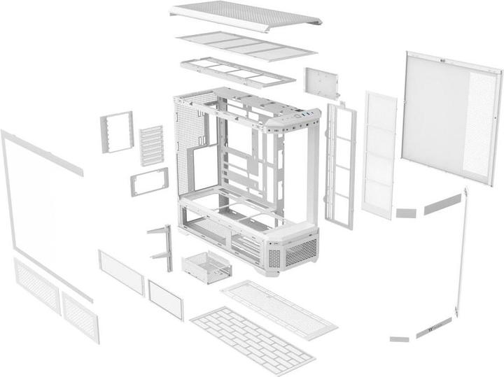 Actual product image Thermaltake "View 600 TG Snow White" (ATX, Micro ATX (mATX), Mini-ITX)