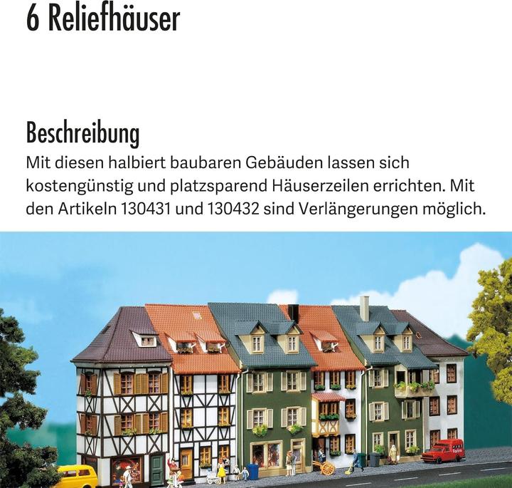 Produktbild Faller 6 Reliefhaeuser