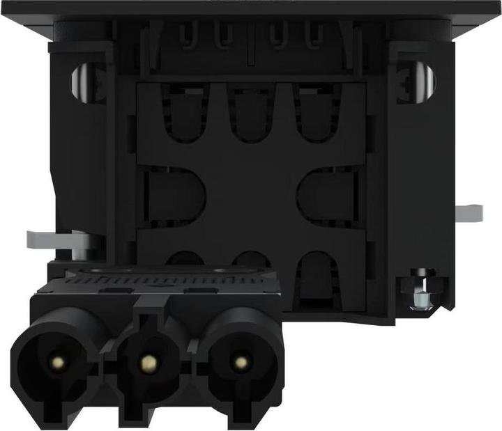 Actual product image IB Connect INTRO2.0 socket outlet in black 2x type 13 1x USB-C 60W 1x RJ45 1x HDMI (1x, HDMI, RJ45, Type 13, USB-C)