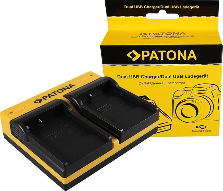 Immagine prodotto Patona Caricatore doppio per BENQ Casio NP-40 DC P500 E520 E520+ E610 Casio NP-40 Casio incl. Micro-USB