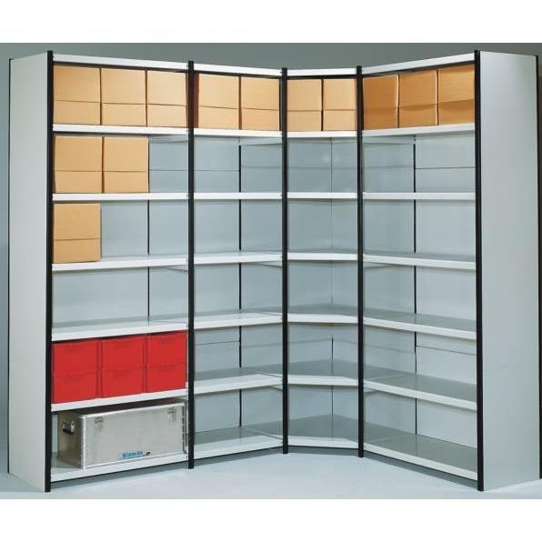 Kerkmann, Regal, Magazin-Regal Stora 100 Regalfeld mit Rückwand BxTxH 100x40x190cm schwarz/lichtgrau