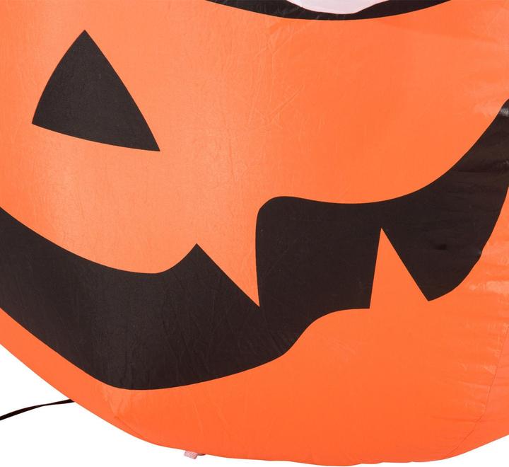 Produktbild Swisshandel24 Aufblasbarer Kürbis Geist Gespenst Halloween Deko Figur Luftfigur mit LED Beleuchtung, Polyester, 12