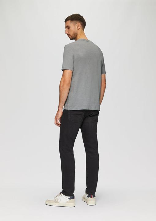 Produktbild S.Oliver T-Shirt Baumwoll-T-Shirt mit Frontprint und Flammgarnstruktur (L)