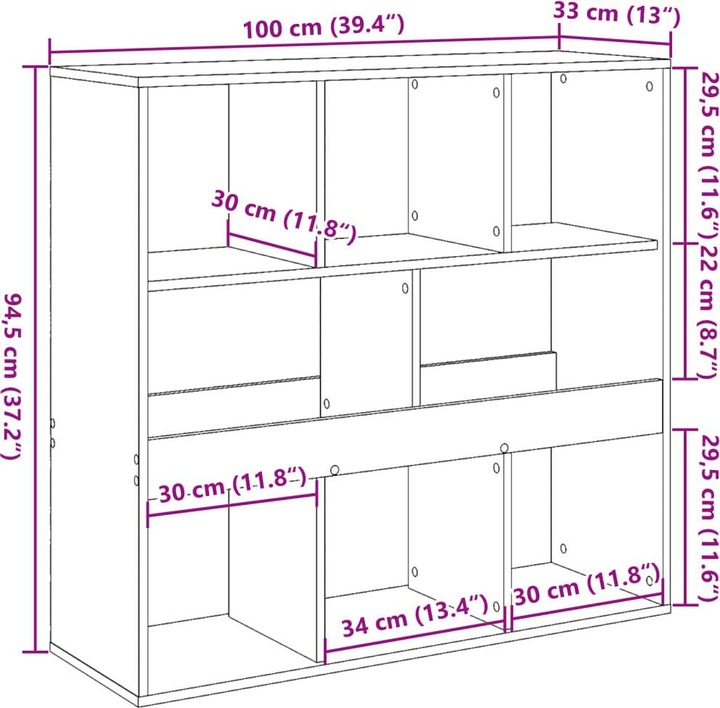 Produktbild VidaXL Liberia (100 x 33 x 94.5 cm)