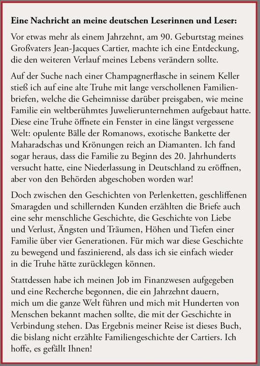 Produktbild Die Cartiers (Deutsch, Francesca Cartier Brickell, Frank Sievers, 2023)