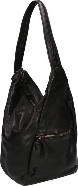 Actual product image Bear Rock Bear Design Backpack Cow Lavato Leather - Black