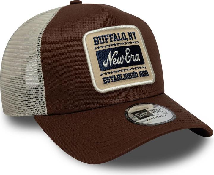 Produktbild New Era A-Frame Mesh Trucker Cap - Brand Patch Braun (One Size)