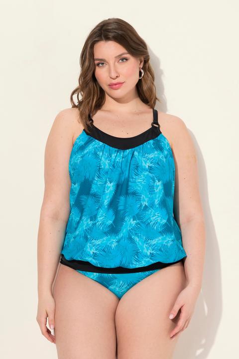 Actual product image Ulla Popken Ocean Palm Elastic Hem Tankini Set (42, 44)