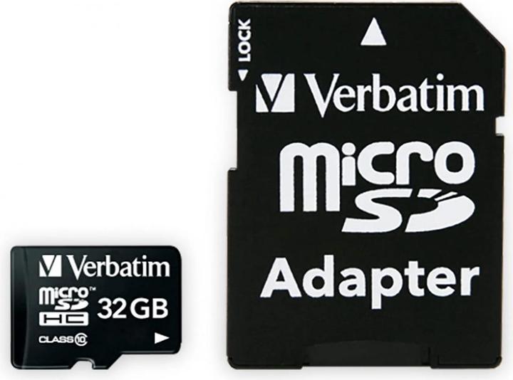 Verbatim Micro SDHC Card Class 10 (32 GB, microSDHC, U1, UHS-I)