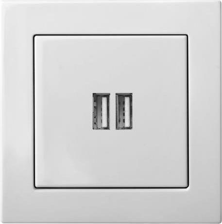 Immagine prodotto Liregus CARICABATTERIE USB ĮUK-2-01 2VT 3,4A BIANCO EPS