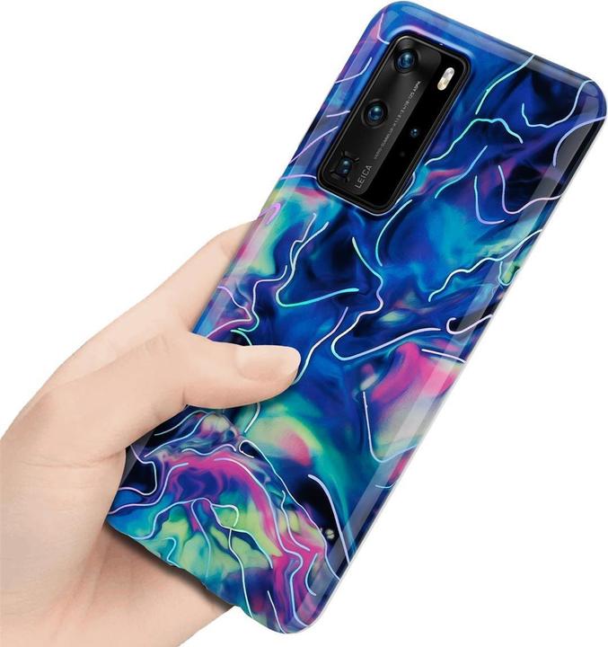 Image du produit Cadorabo Couverture IMD TPU Marbre coloré (Huawei P40 Pro+)