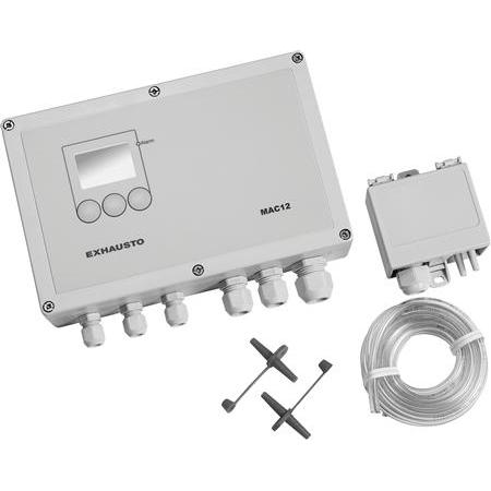 Thumbnail - Exhausto Konstattrykregulator MAC12 med analog XTP-senor med 2 meter slange og målesonde for FC elle, Klimaanlage Zubehö...