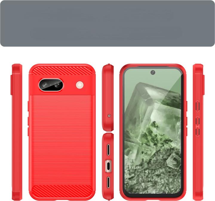 Produktbild Cover-Discount Google Pixel 8a - Metall Carbon Look Hülle (Google Pixel 8a)