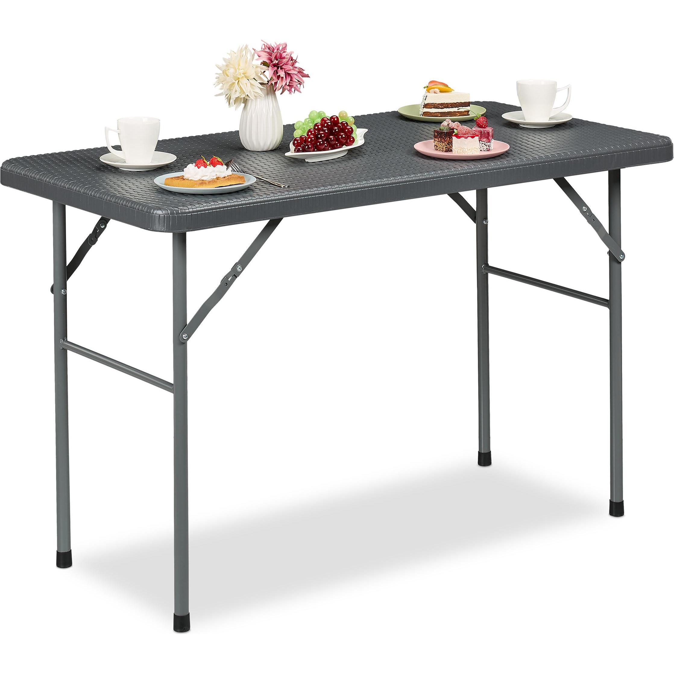 Relaxdays, Gartentisch + Balkontisch, Gartentisch (121.50 cm)