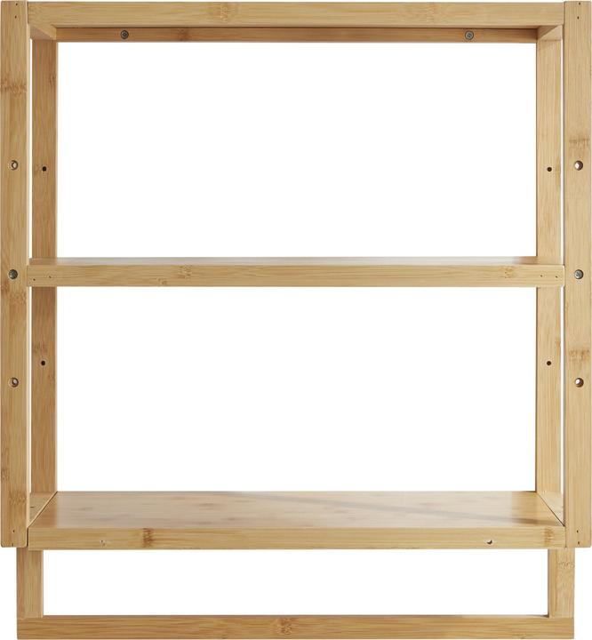 Actual product image En.Casa Östra bathroom shelf with bamboo towel rail (52 x 21 x 58.50 cm)