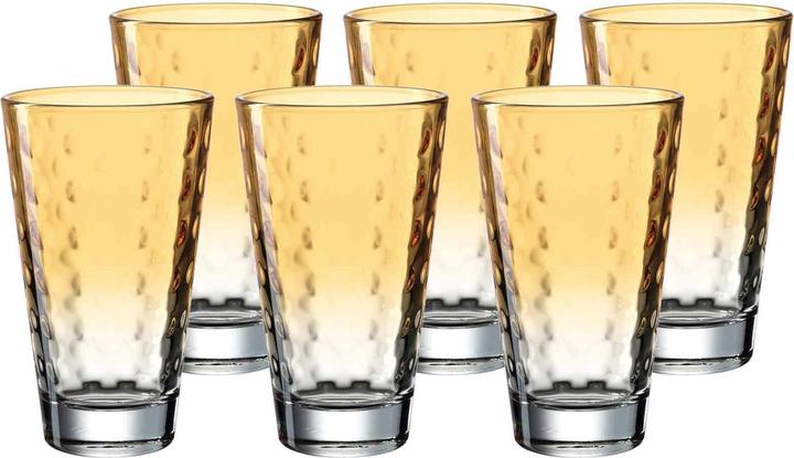 Actual product image Leonardo Drinking glass Optic Pastel 300 ml, 6 pieces, Orange (0.30 l, 6 x)