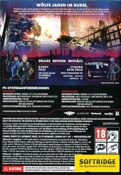 Actual product image Bethesda Wolfenstein: Youngblood - Deluxe Edition (PC, DE)