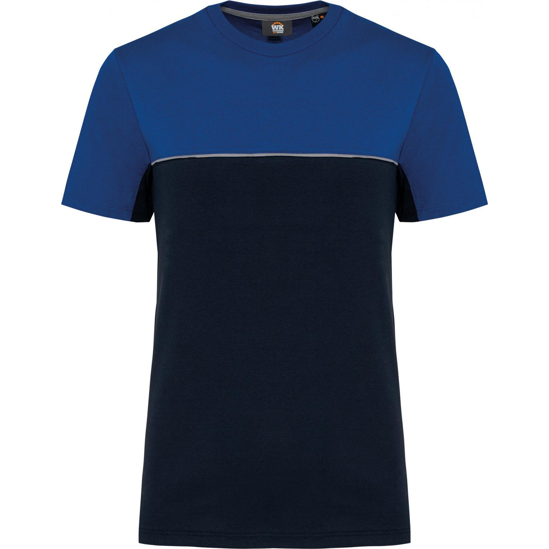 Kariban, Herren, Shirt, Zweifarbiges umweltfreundliches T-Shirt, Blau, (L)