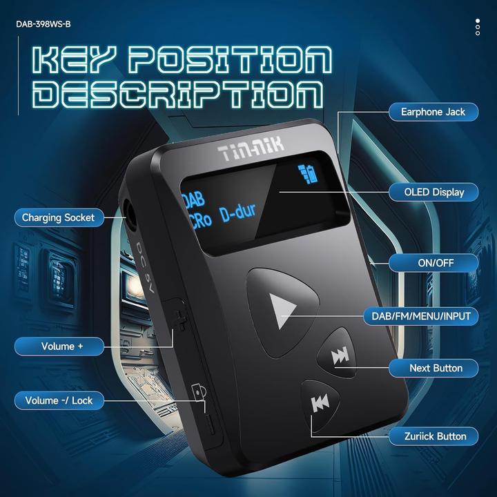Produktbild Tin-Nik DAB-398WS-B (DAB, DAB+, FM)