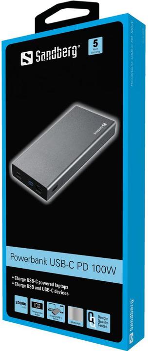 Produktbild Sandberg Externer Batteriensatz (20000 mAh, 100 W, 74 Wh)